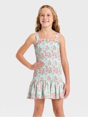 Girls Audrey Camille Smocked Floral Dress- XL(14) NWOT